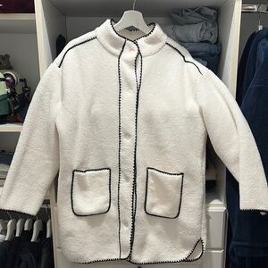 Women's Cream Jacket with Black Trim